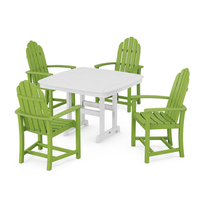 Classic Adirondack 5-Piece Dining Set with Trestle Legs