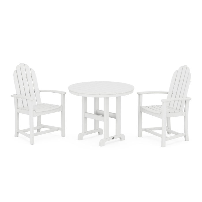 Classic Adirondack 3-Piece Round Dining Set