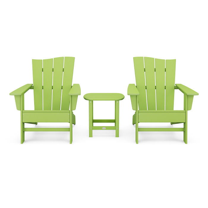 Wave 3-Piece Adirondack Chair Set