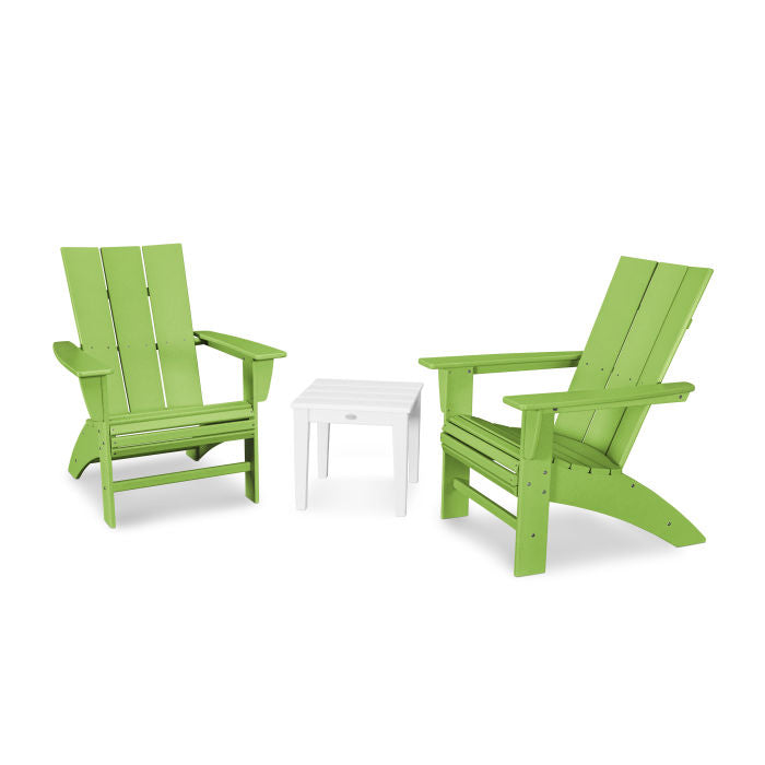 Modern 3-Piece Curveback Adirondack Set