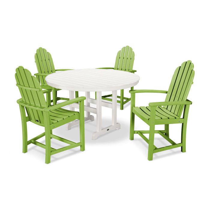 Classic Adirondack 5-Piece Round Farmhouse Dining Set