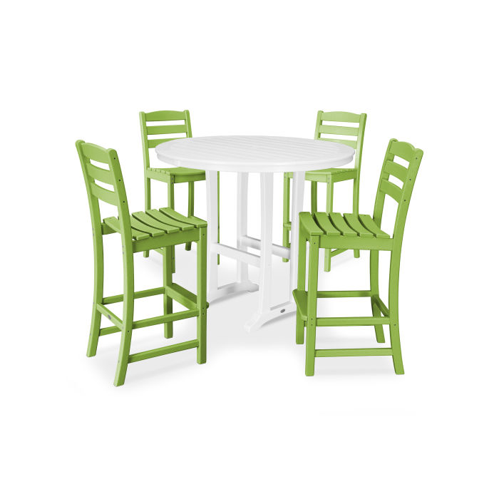 La Casa Café 5-Piece Side Chair Bar Dining Set