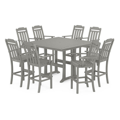 Country Living 9-Piece Bar Set with Trestle Legs