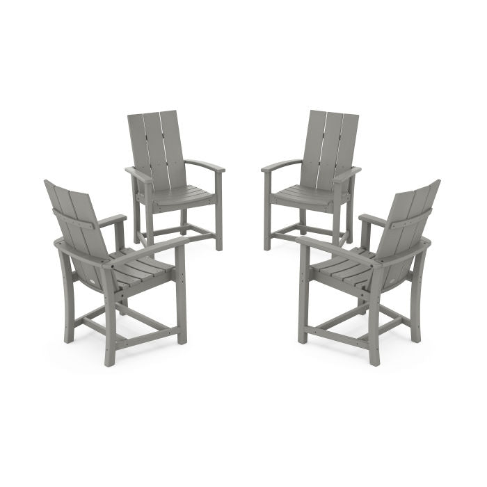 Modern 4-Piece Upright Adirondack Conversation Set