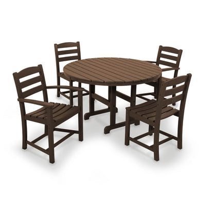 La Casa Café 5-Piece Round Farmhouse Dining Set