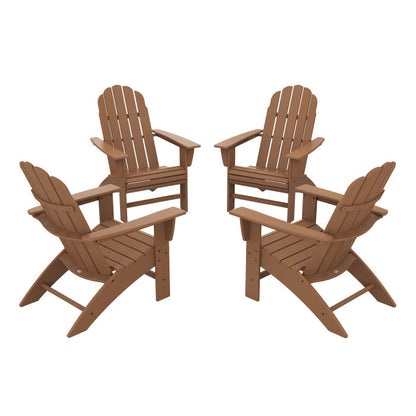 4-Piece Vineyard Curveback Adirondack Chair Conversation Set