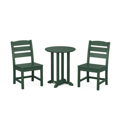 Lakeside Side Chair 3-Piece Round Dining Set