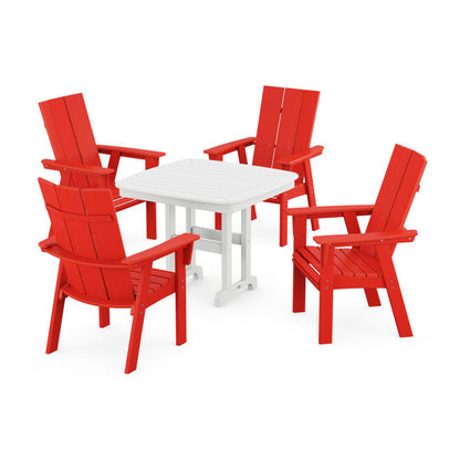 Modern Curveback Adirondack 5-Piece Dining Set