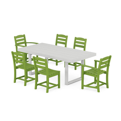 La Casa Café 7-Piece Dining Set with Trestle Legs