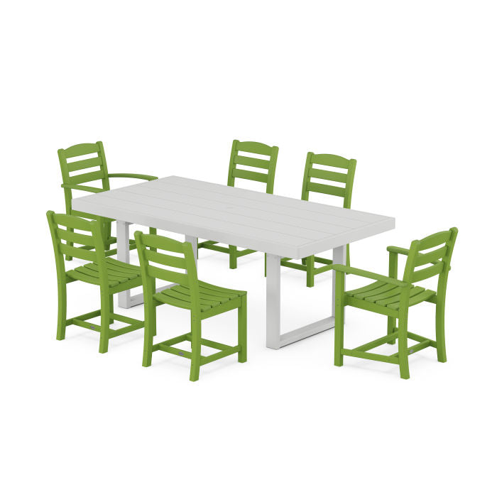 La Casa Café 7-Piece Dining Set with Trestle Legs