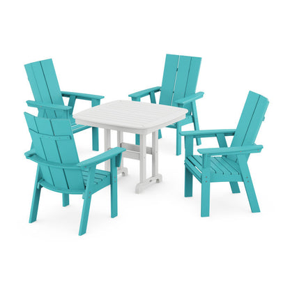 Modern Curveback Adirondack 5-Piece Dining Set