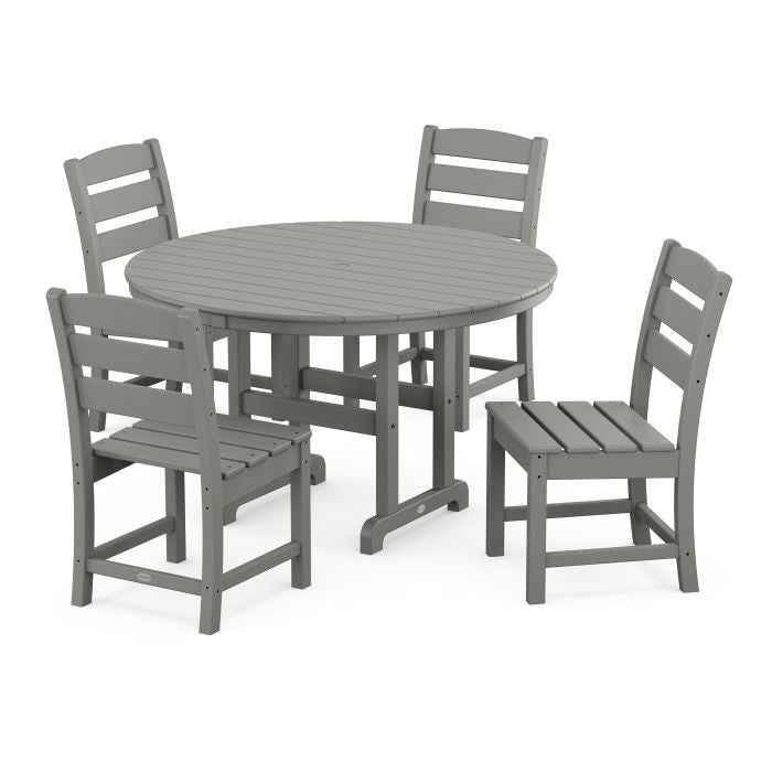 Lakeside 5-Piece Round Farmhouse Side Chair Dining Set