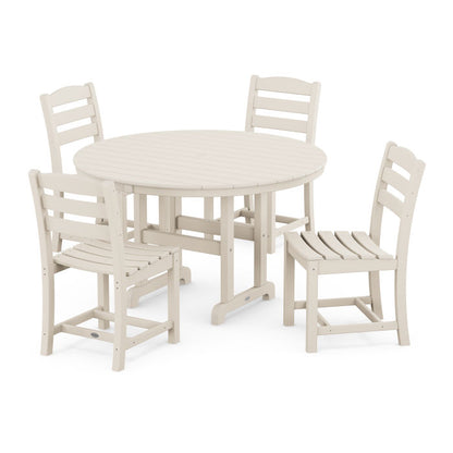 La Casa Café Side Chair 5-Piece Round Farmhouse Dining Set