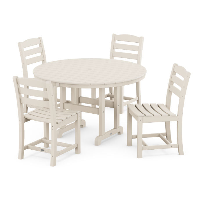 La Casa Café Side Chair 5-Piece Round Farmhouse Dining Set