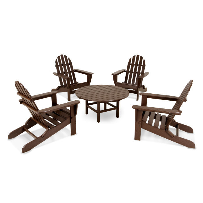 Classic Folding Adirondack 5-Piece Conversation Group