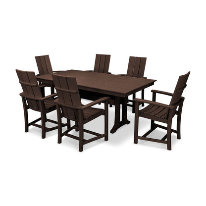 Modern Adirondack 7-Piece Farmhouse Dining Set with Trestle Legs
