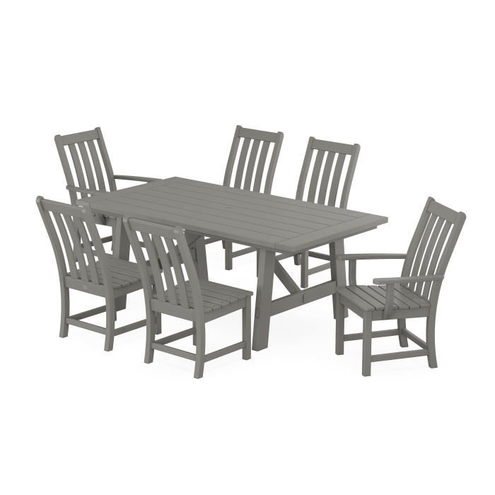 Vineyard 7-Piece Rustic Farmhouse Dining Set