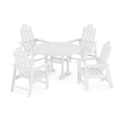 Long Island 5-Piece Round Dining Set with Trestle Legs