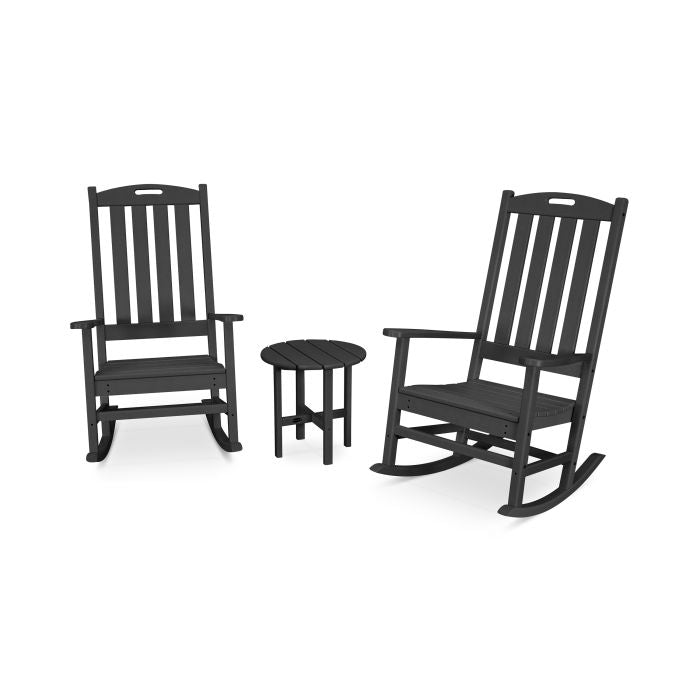 Nautical 3-Piece Porch Rocking Chair Set