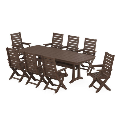 Captain 9-Piece Dining Set with Trestle Legs