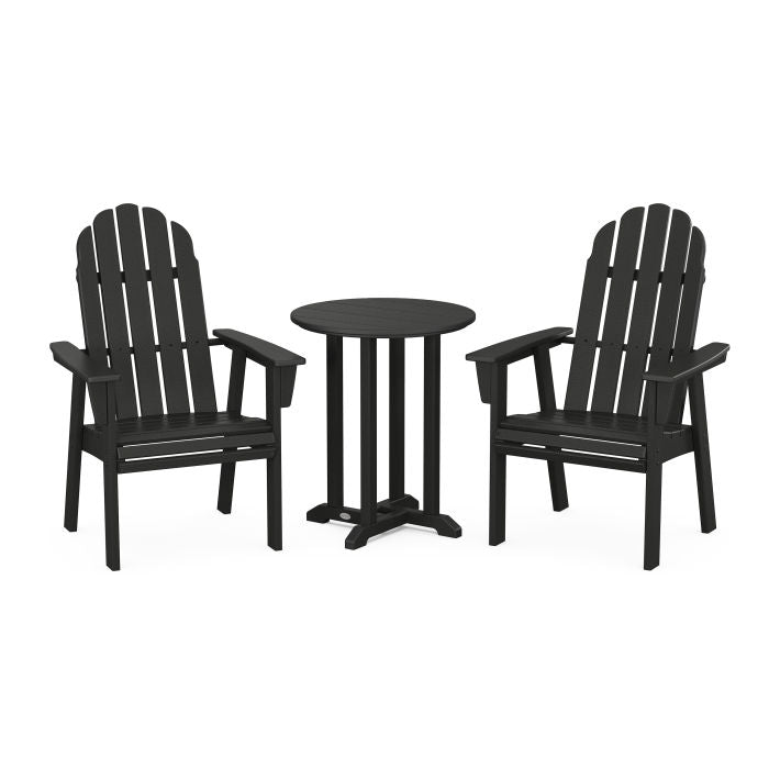 Vineyard Adirondack 3-Piece Round Dining Set