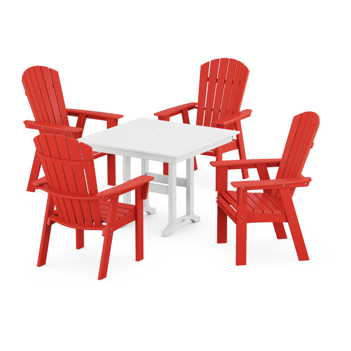 Nautical Curveback Adirondack 5-Piece Farmhouse Dining Set