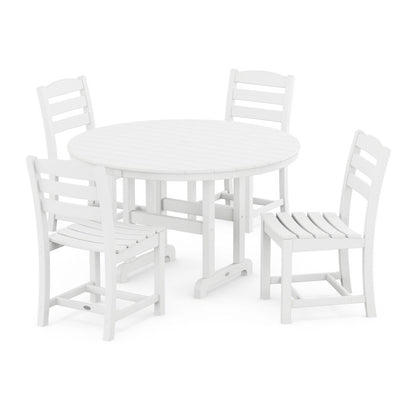 La Casa Café Side Chair 5-Piece Round Farmhouse Dining Set