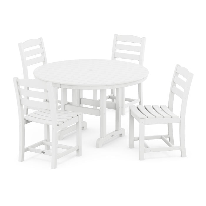La Casa Café Side Chair 5-Piece Round Farmhouse Dining Set
