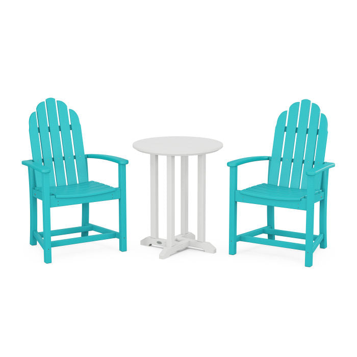 Classic Adirondack 3-Piece Round Dining Set