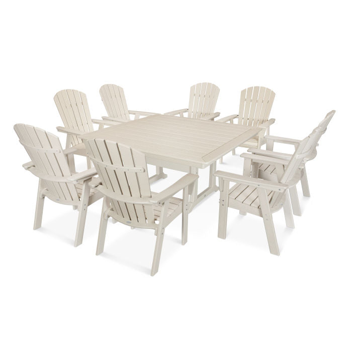 Nautical Adirondack 9-Piece Trestle Dining Set