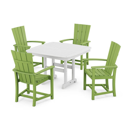Quattro 5-Piece Dining Set with Trestle Legs