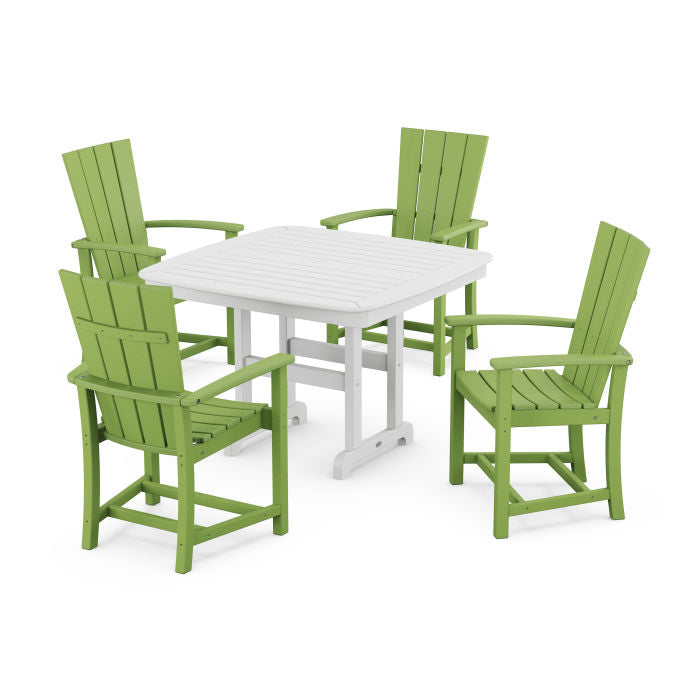 Quattro 5-Piece Dining Set with Trestle Legs
