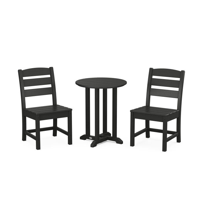 Lakeside Side Chair 3-Piece Round Dining Set