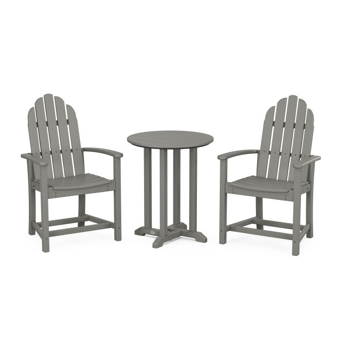 Classic Adirondack 3-Piece Round Dining Set