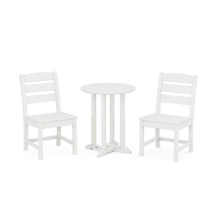 Lakeside Side Chair 3-Piece Round Dining Set