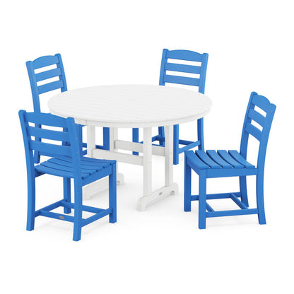 La Casa Café Side Chair 5-Piece Round Farmhouse Dining Set
