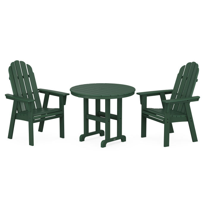 Vineyard Adirondack 3-Piece Round Dining Set