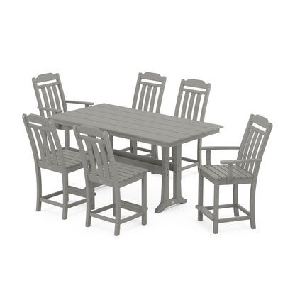 Country Living 7-Piece Farmhouse Counter Set with Trestle Legs