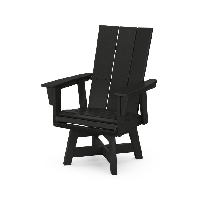 Modern Curveback Upright Adirondack Swivel Chair