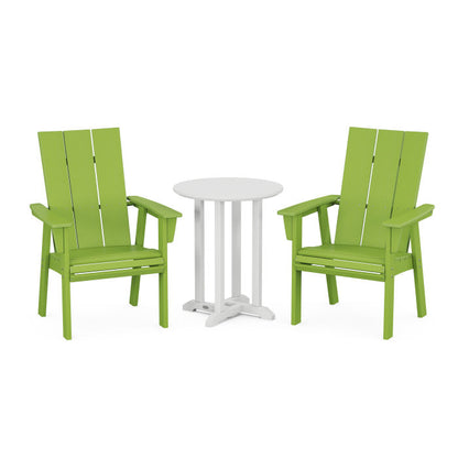 Modern Adirondack 3-Piece Round Dining Set