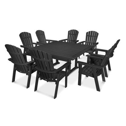 Nautical Adirondack 9-Piece Trestle Dining Set