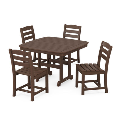 La Casa Café Side Chair 5-Piece Dining Set with Trestle Legs