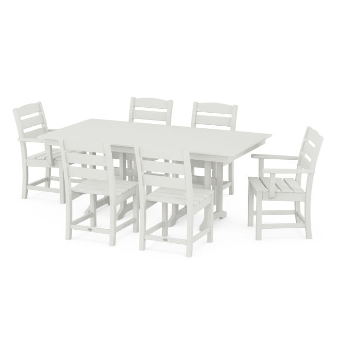 Lakeside 7-Piece Farmhouse Dining Set in Vintage Finish