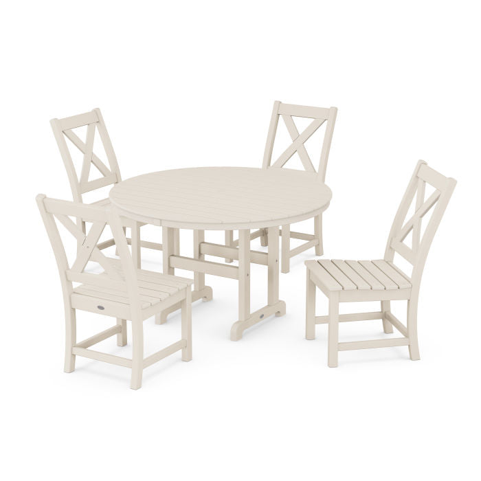 Braxton Side Chair 5-Piece Round Dining Set