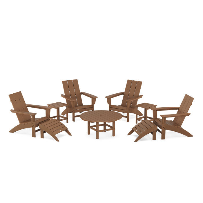 Modern Adirondack Chair 9-Piece Conversation Set