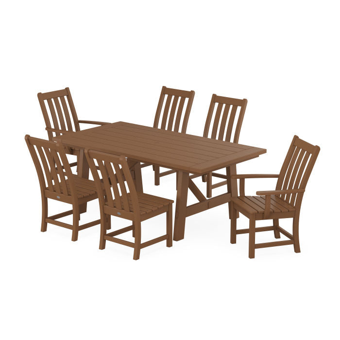 Vineyard 7-Piece Rustic Farmhouse Dining Set