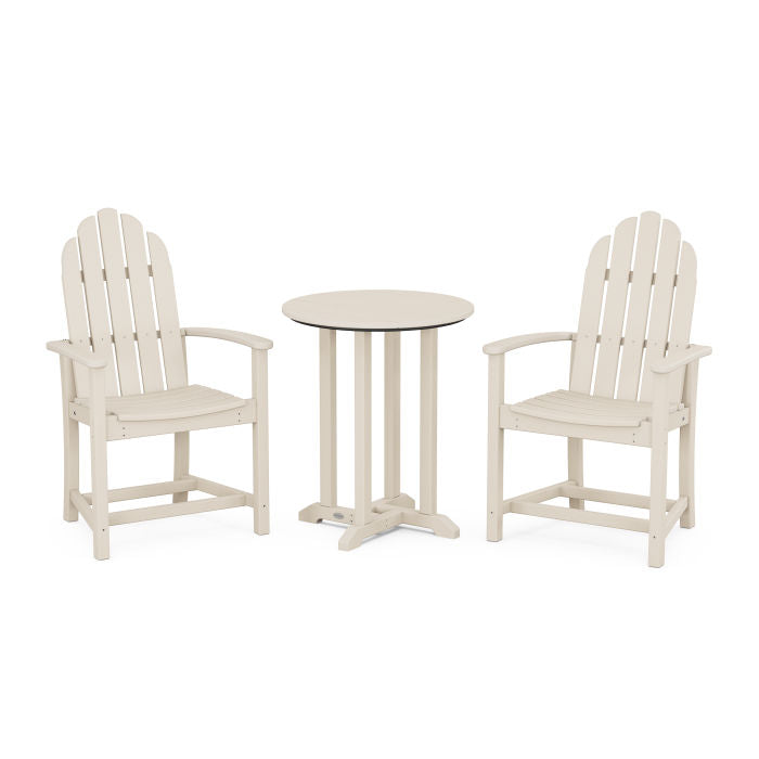 Classic Adirondack 3-Piece Round Dining Set