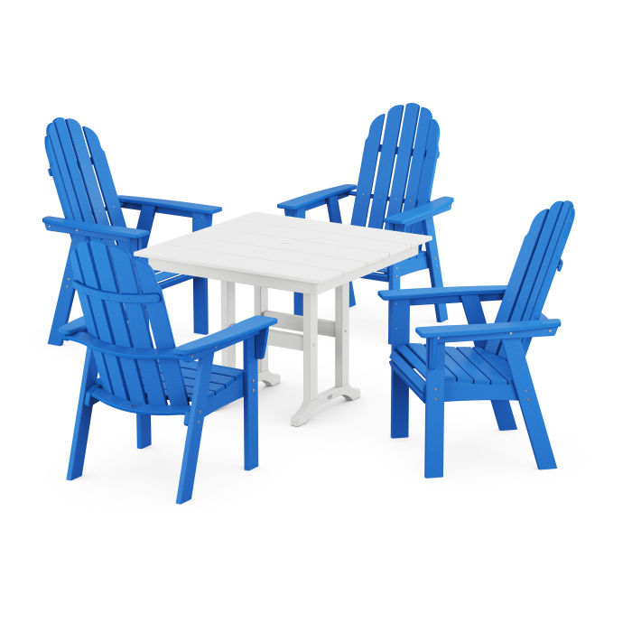 Vineyard Curveback Adirondack 5-Piece Farmhouse Dining Set