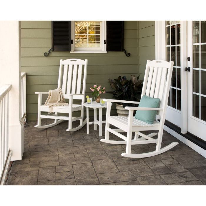 Nautical 3-Piece Porch Rocking Chair Set