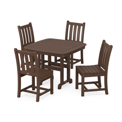 Traditional Garden Side Chair 5-Piece Dining Set